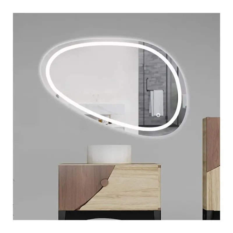 Previzualizare 2: Oglinda LED , 80x45cm, Disegno Touch Marcello, Sistem Dezaburire, Dimabila