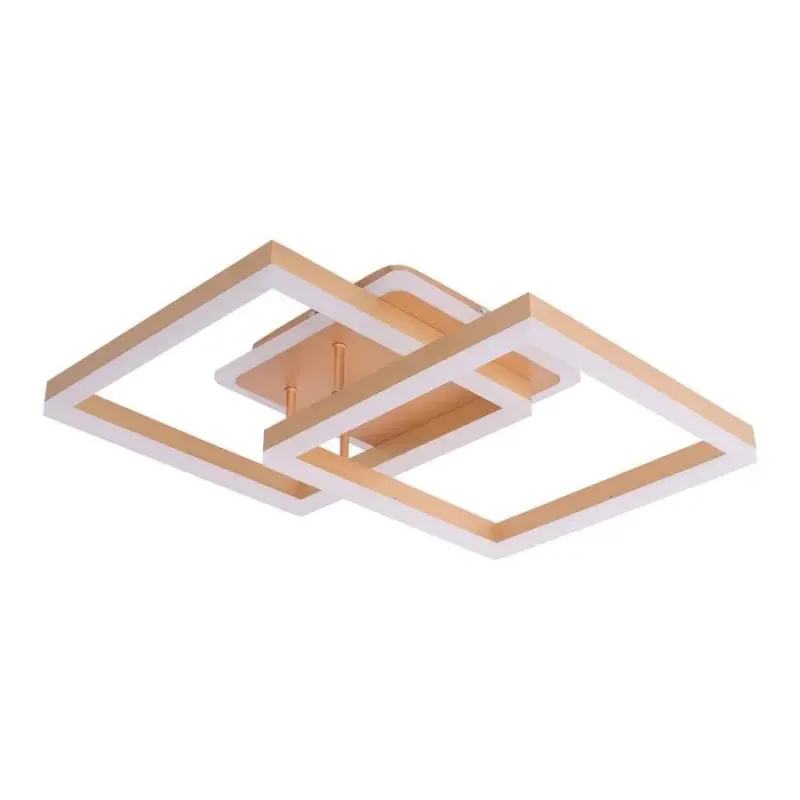 Previzualizare 2: Lustra LED cu telecomanda ARWEN 142W, 2 Patrate, lumina Rece/Calda/Neutra, Dimabila, Auriu