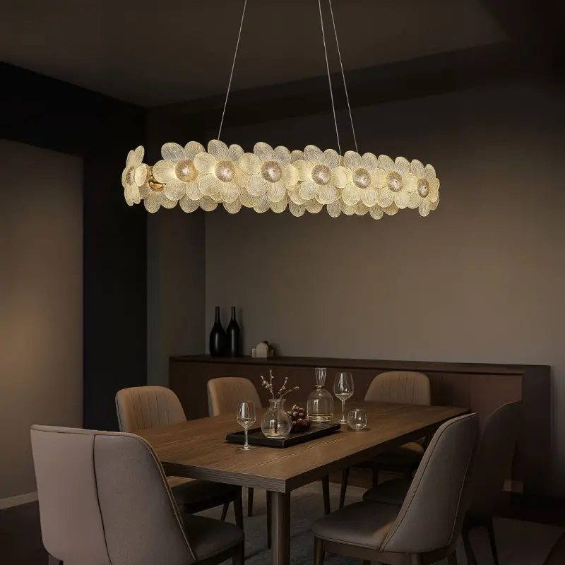 Previzualizare 4: Candelabru Cristal Cadenza Allegro, 80W, Lumina Calda/Neutra/Rece, Inaltime reglabila, Auriu