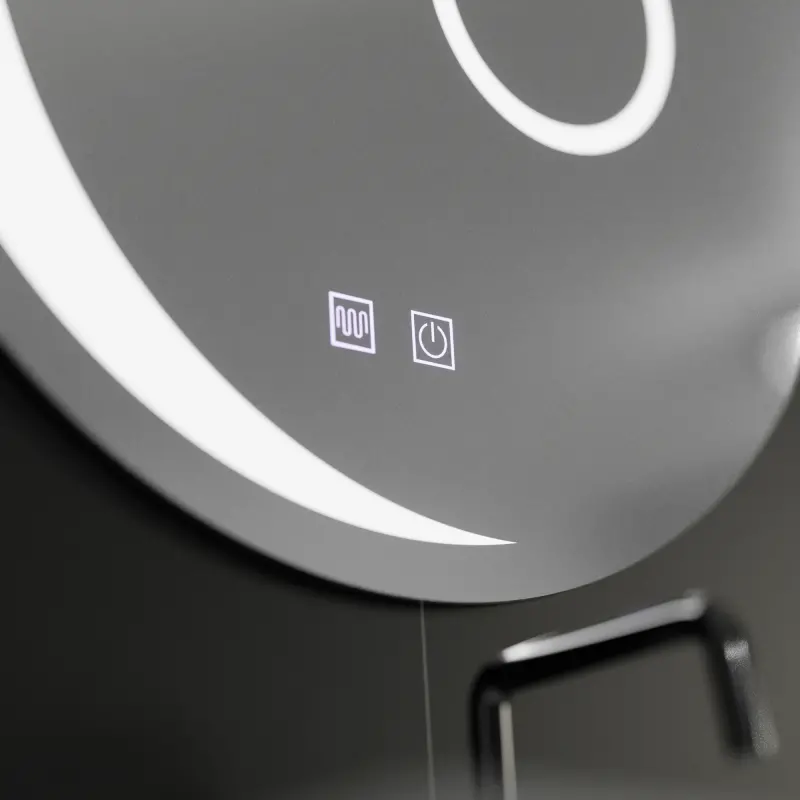 Previzualizare 2: Oglinda LED Rotunda, 60cm, Orbis Touch, Sistem Dezaburire,Dimabila