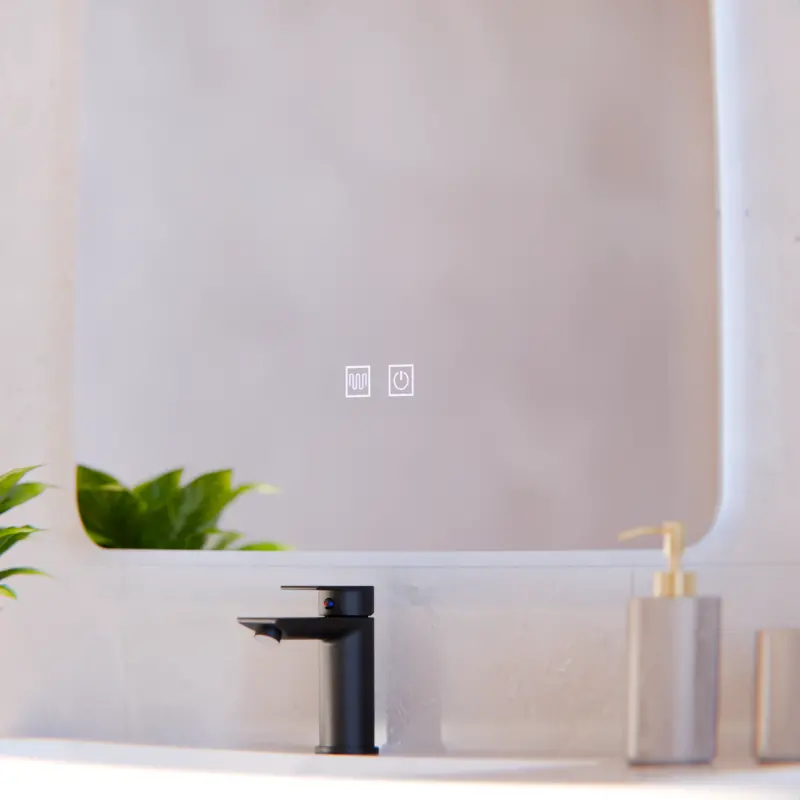 Previzualizare 2: Oglinda LED Dreptunghiulara ARTEA Touch, 60X80cm, Sistem Dezaburire, Dimabila, Lumina Rece 6000K