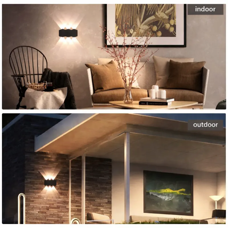 Previzualizare 2: Aplica LED Exterior AX231, 12W, 6 Surse de lumina, Lumina Calda, Negru