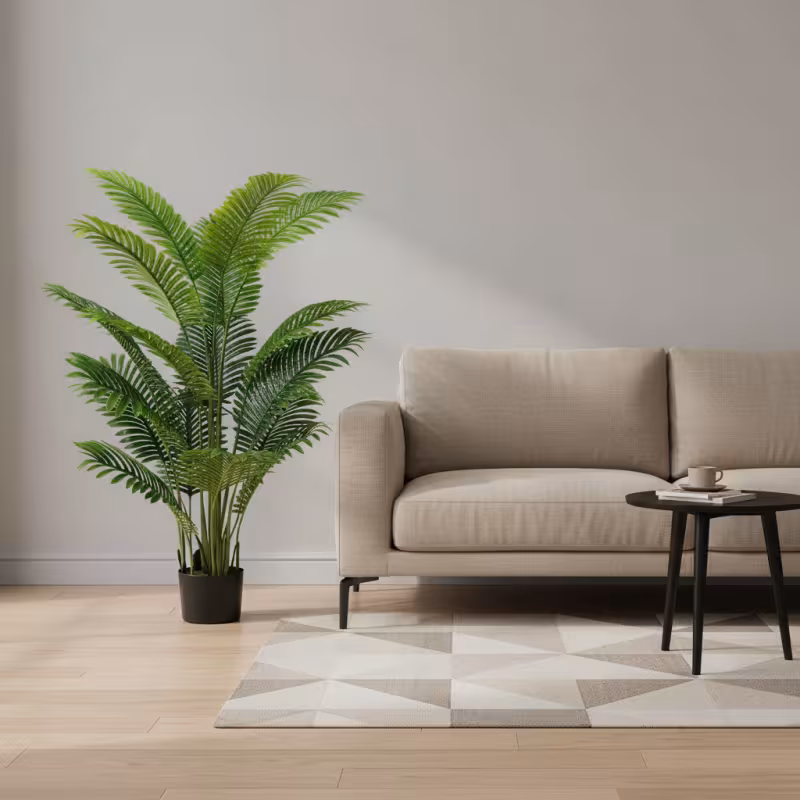 Previzualizare 2: Planta Artificiala Tip Palmier Areca, 15 frunze, 150 cm, Verde