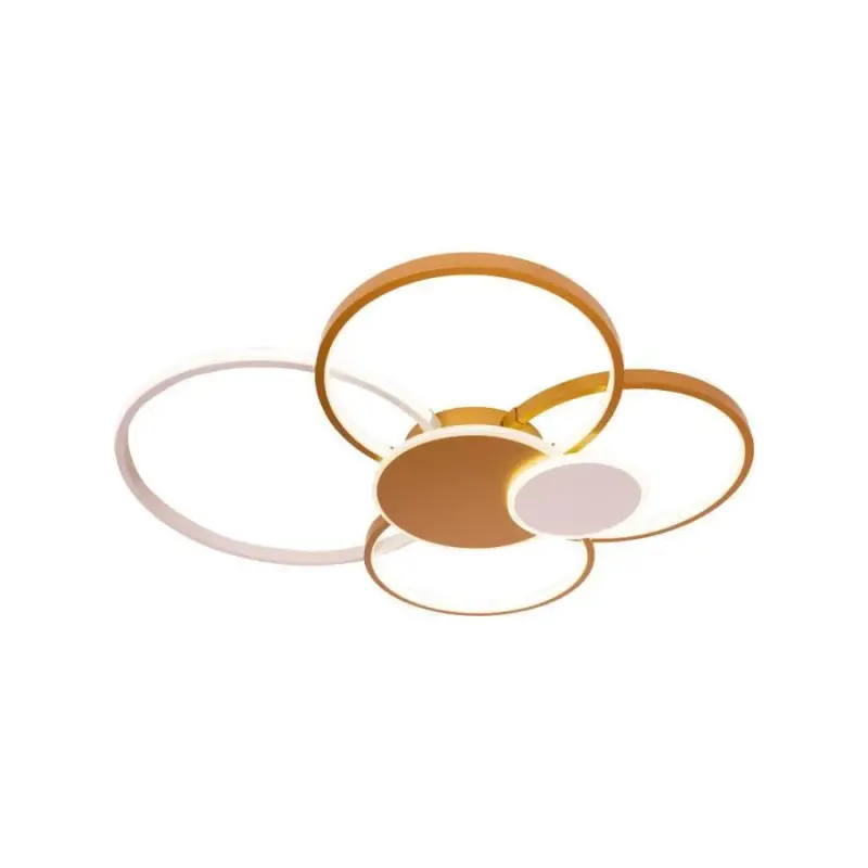 Previzualizare 2: Lustra LED cu telecomanda KILLIAN 74W, 6 Cercuri, lumina Rece/Calda/Neutra, Dimabila, Auriu Alb