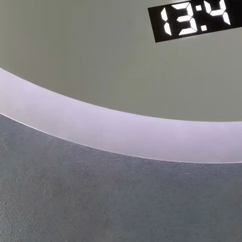 Previzualizare 2: Oglinda LED Rotunda GIULIA, 70cm, senzor MotionGlow, Sistem Dezaburire, Ceas & Termometru, Dimabila, Marcello Funghi