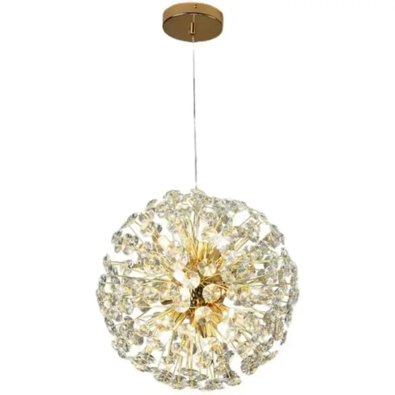 Previzualizare 3: Candelabru Cristal KHUJANT 9x G9, Diametru 50cm, Auriu Lucios, Inaltime Reglabila