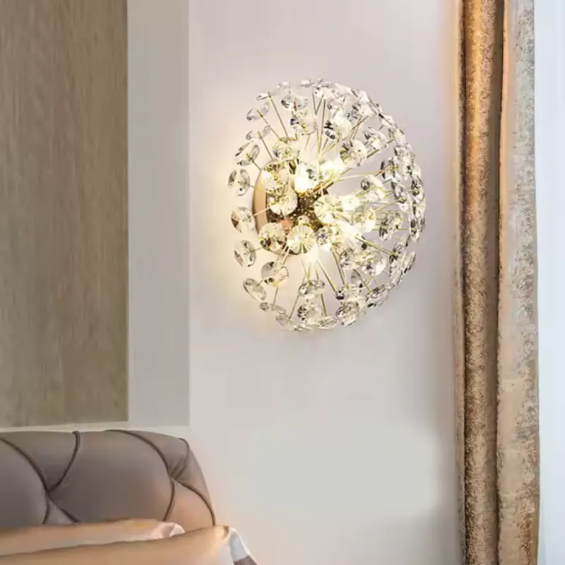 Previzualizare 3: Candelabru Cristal MINUE, 4x G9, Diametru 35cm, Auriu Lucios