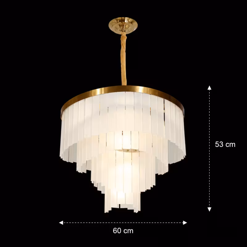 Previzualizare 4: Candelabru Cristal MUNTEAN Magno, 10xE14, D60 cm, Metal si Cristal, Auriu