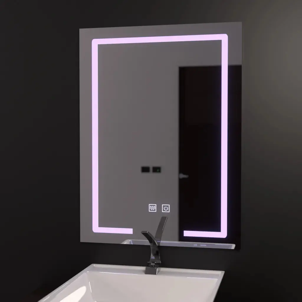 Oglinda LED Rectangulara 60x80cm, Touch Vesta, Sistem Dezaburire, Dimabila