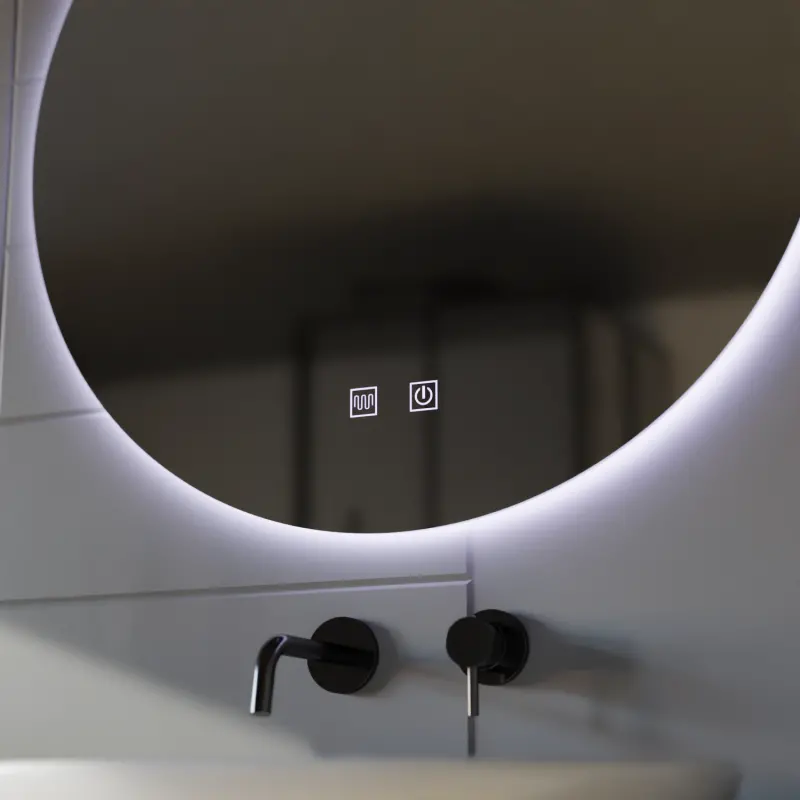 Previzualizare 2: Oglinda LED Rotunda, 70cm, Isolda, Touch, Sistem Dezaburire