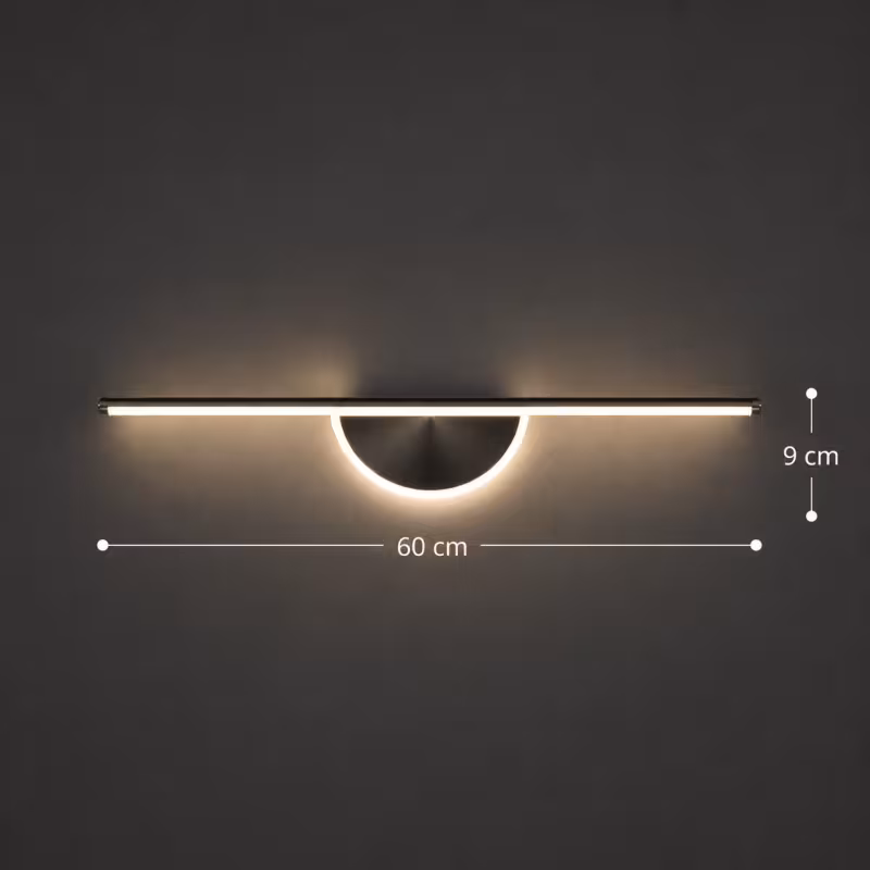 Previzualizare 4: Aplica LED Decorativa BARAM, 21W, 60cm, Lumina Calda / Neutra/ Rece, Negru, Metal si Acril
