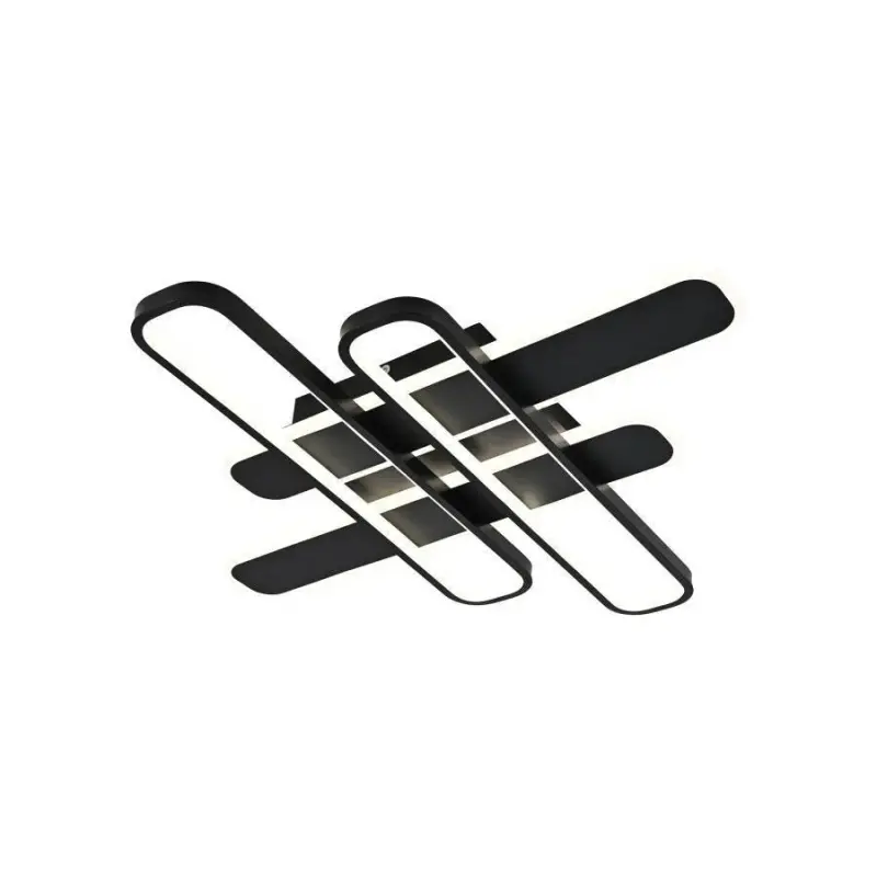 Previzualizare 2: Lustra LED cu telecomanda AFINA 120W, 4 Elemente, lumina Rece/Calda/Neutra, Dimabila, Negru
