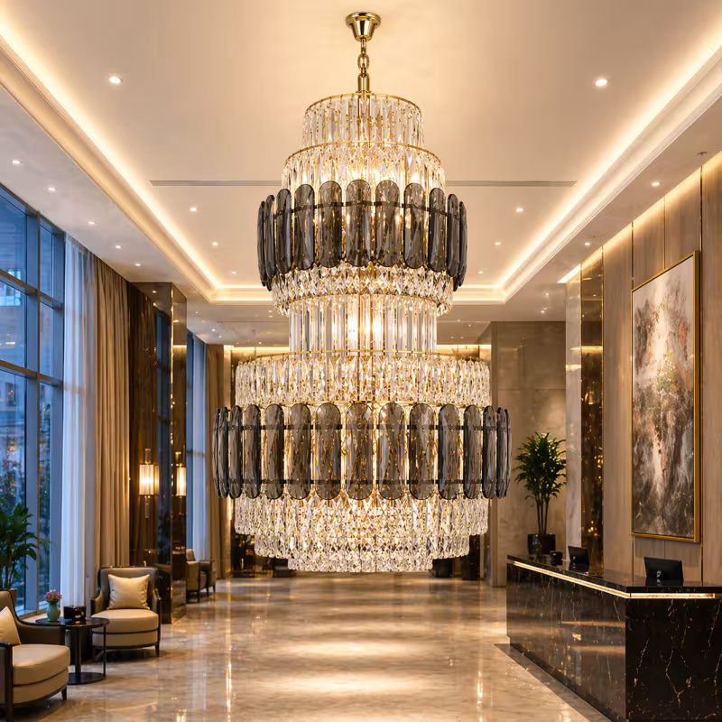 Previzualizare 4: Candelabru Cristal VELIOR Supremo 40xE14, D100 cm, Auriu, Inaltime Reglabila, Metal si Cristal