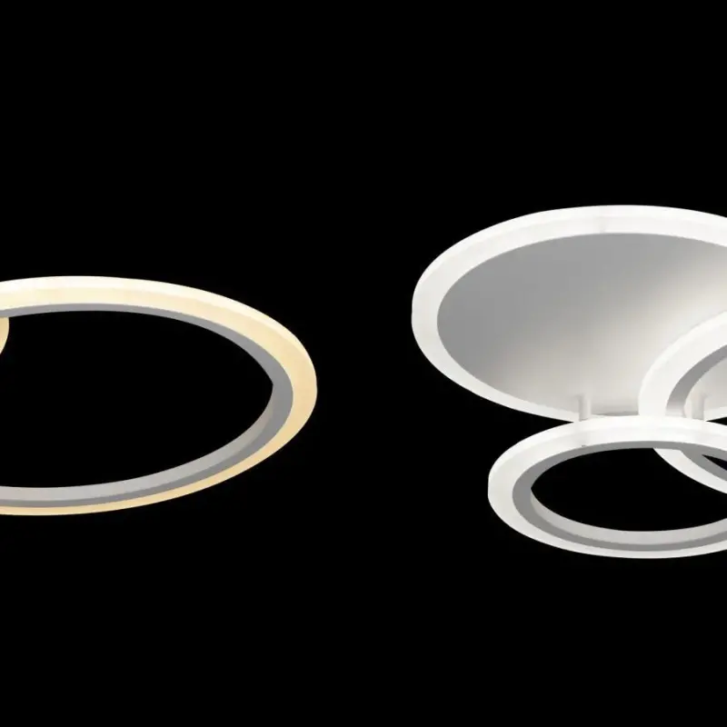 Previzualizare 2: Lustra LED cu telecomanda LUCY 45W, 3 Cercuri, lumina Rece/Calda/Neutra, Dimabila, Alb