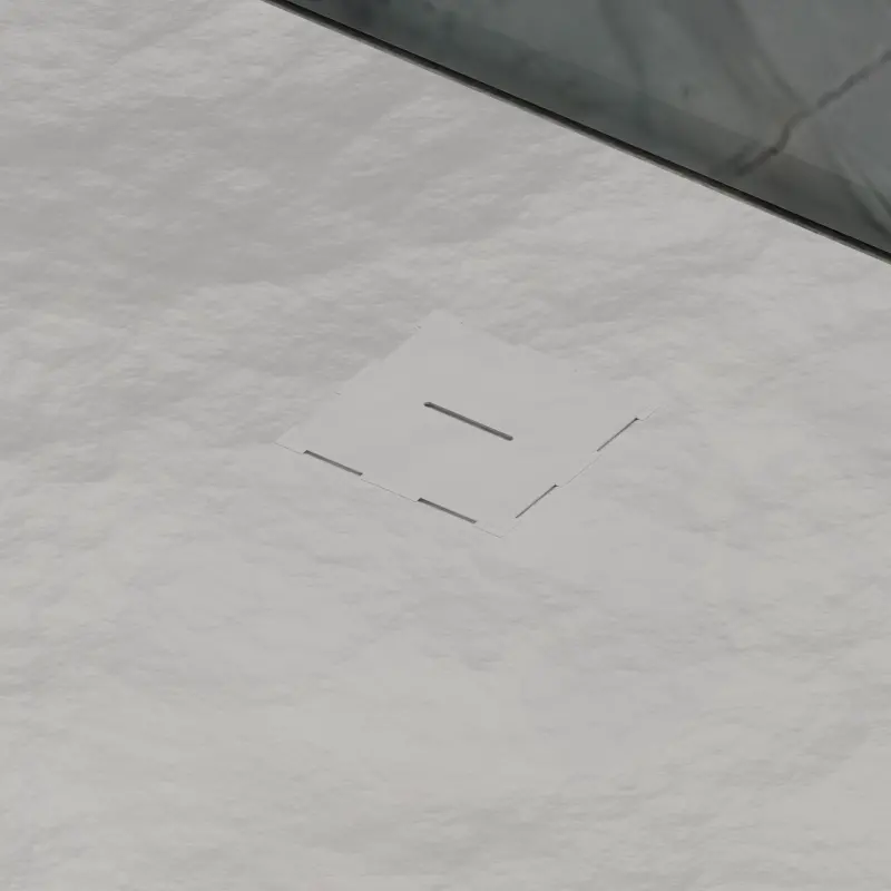 Previzualizare 2: Cadita de dus dreptunghiulara 80x100 cm, slim 3 cm, alb lucios