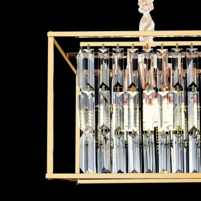 Previzualizare 2: Candelabru Cristal, CC1676/650X200GD, 3xE14, Auriu Lucios, Inaltime Reglabila, Metal si Cristal