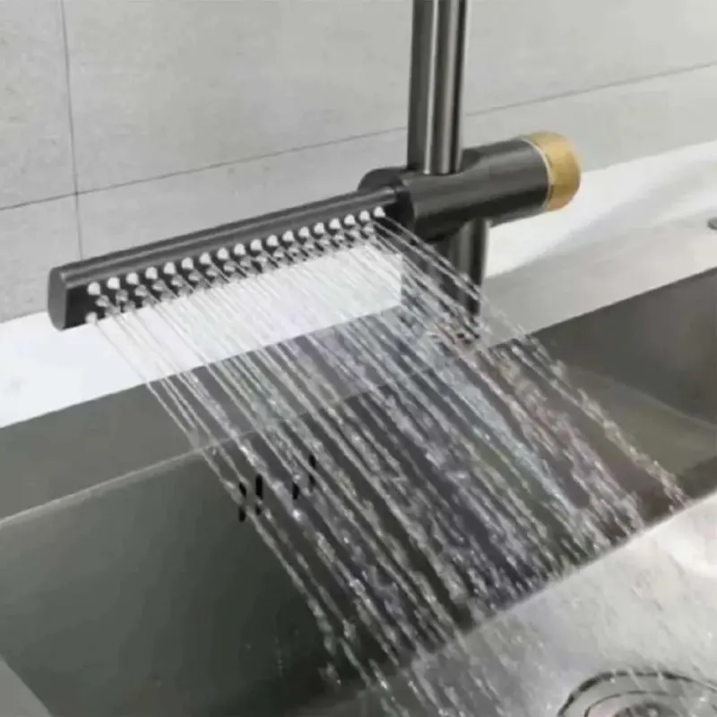 Previzualizare 3: Baterie Bucatarie cu Dus Extractibil Inox Argintiu Cu Functie Cascada YB1500S