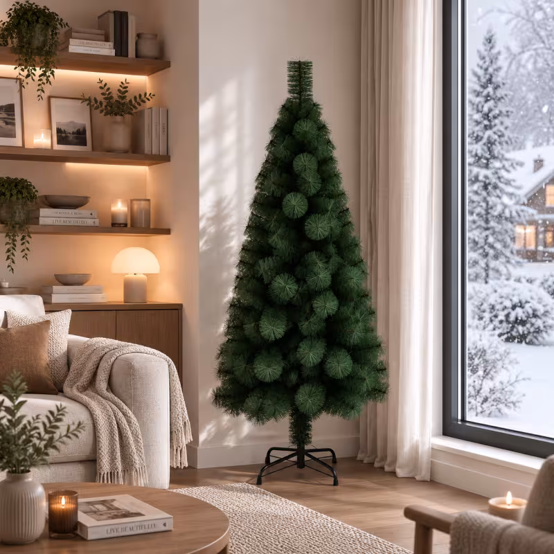 Previzualizare 2: Brad Artificial MANIITSOQ, 210 cm, 280 varfuri, Suport Metalic, Verde