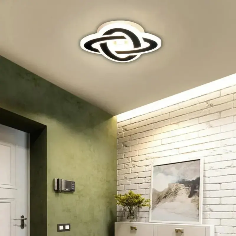 Previzualizare 3: Lustra LED CRINELLA 44W, Diametru 23cm, lumina Rece/Calda/Neutra 3000K/4000K/6000K, Negru, Metal si Acril