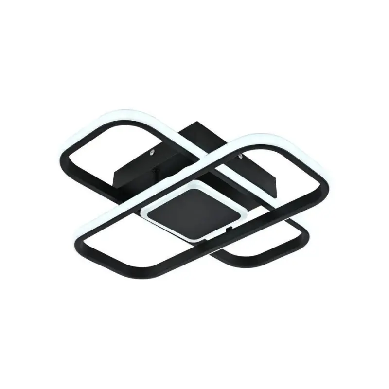 Previzualizare 2: Lustra LED cu telecomanda VECTOR QUAD 52W, lumina Rece/Calda/Neutra, Dimabila, Negru