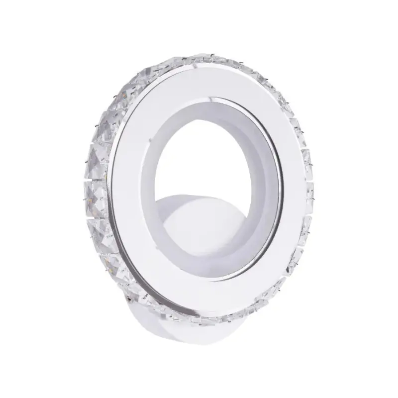 Previzualizare 3: Aplica LED Borandis 16W, Alb cu Crom, Acril si Cristal , Lumina Rece/Calda/Neutra