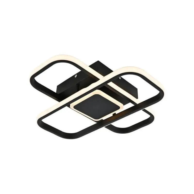 Previzualizare 3: Lustra LED cu telecomanda VECTOR QUAD 52W, lumina Rece/Calda/Neutra, Dimabila, Negru