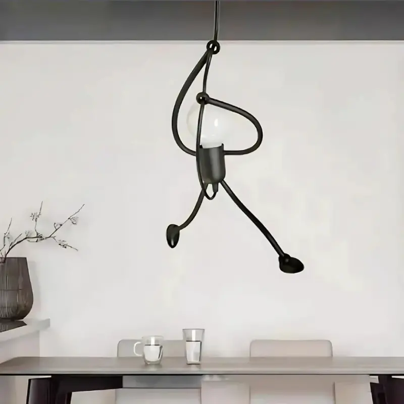 Previzualizare 4: Lustra MODERNA, tip Pendul, FUNTASIA, Figurina, 1xE27, Inaltime Reglabila, Negru