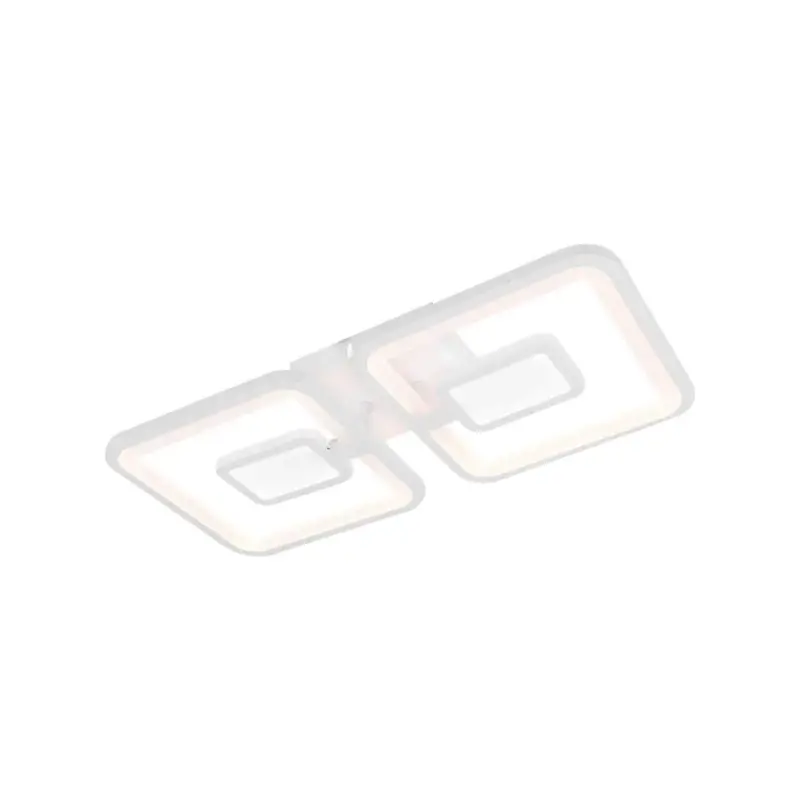 Previzualizare 4: Lustra LED cu telecomanda FELIX 28W, 2 Patrate, lumina Rece/Calda/Neutra, Dimabila, Alb