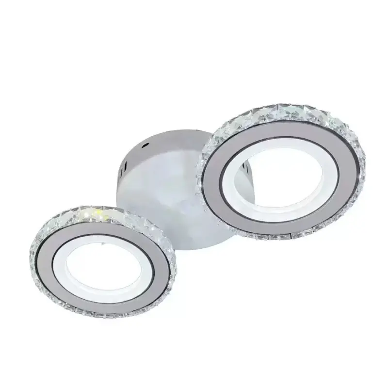 Previzualizare 4: Lustra LED cu telecomanda si cristal NOVA ROTONDA 34W, 2 Cercuri, lumina Rece/Calda/Neutra, Alb