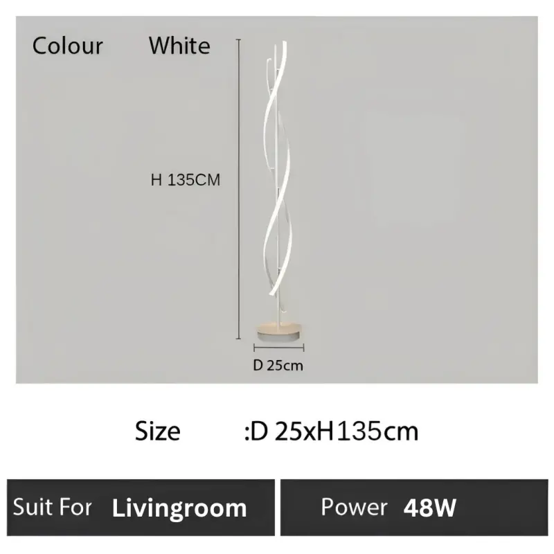 Previzualizare 4: Lampadar LED Upsilon, 48W, lumina Rece/Calda/Neutra, Metal si Acril, Alb