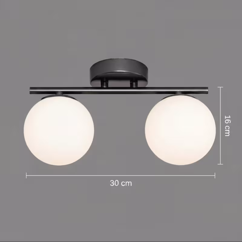 Previzualizare 4: Lustra LED si cristal ORI, 30cm, 2xG9, Globuri, Negru