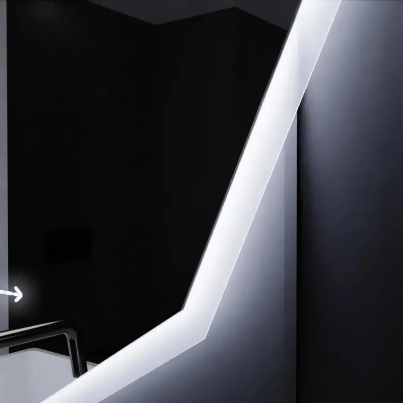 Previzualizare 2: Oglinda LED 70cm, POLIGON Senzor MotionGlow Marcello, Sistem Dezaburire, Ceas & Termometru, Dimabila 084