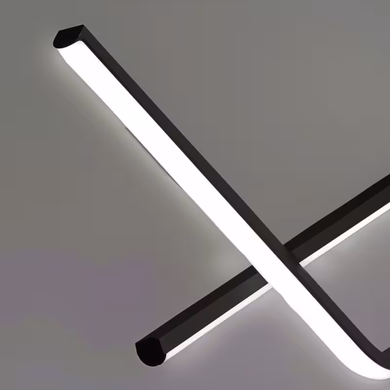 Previzualizare 2: Lustra LED suspendata cu telecomanda ZIGZAG 27W, lumina Rece/Calda/Neutra, Dimabila, Negru, Inaltime Reglabila