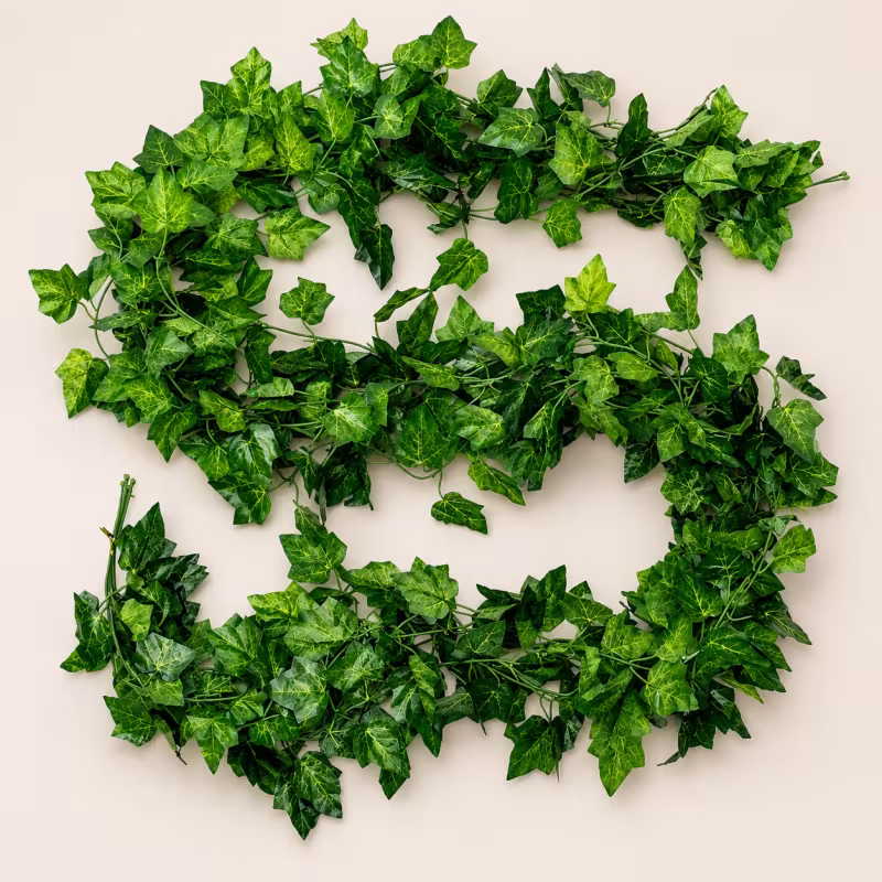 Planta Artificiala Ghirlanda din Iedera, 12 Ramuri x 36 Frunze, Verde