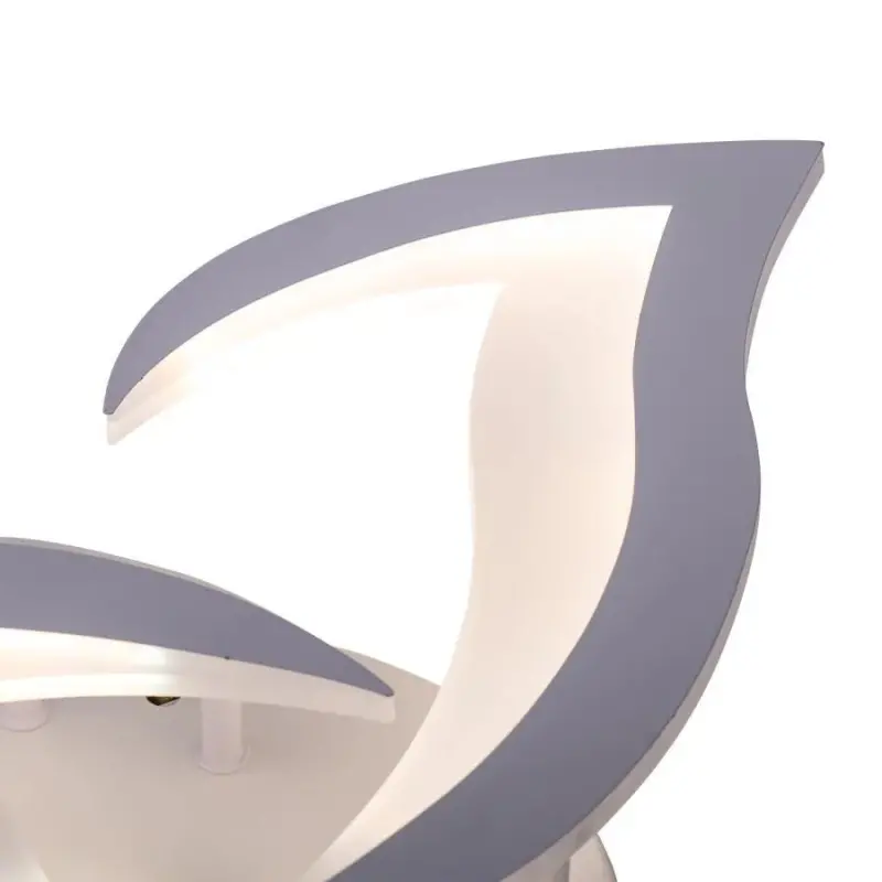 Previzualizare 2: Lustra LED cu telecomanda LOTUS 32W, 3 Petale, lumina Rece/Calda/Neutra, Dimabila, Alb