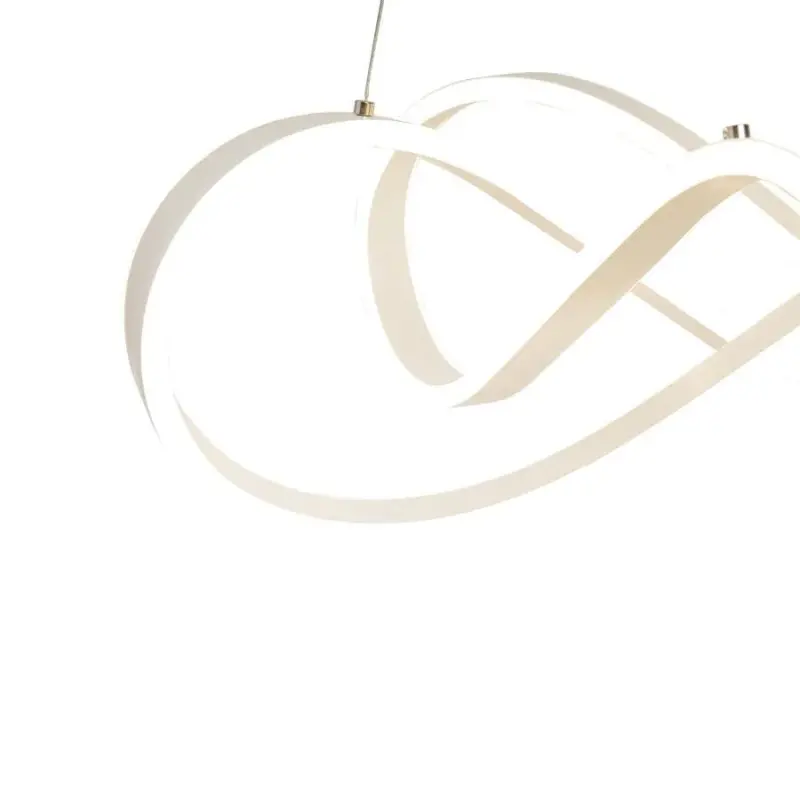 Previzualizare 2: Lustra LED suspendata cu telecomanda INFINITY HALO 138W, lumina Rece/Calda/Neutra, Dimabila, Alb, Inaltime Reglabila