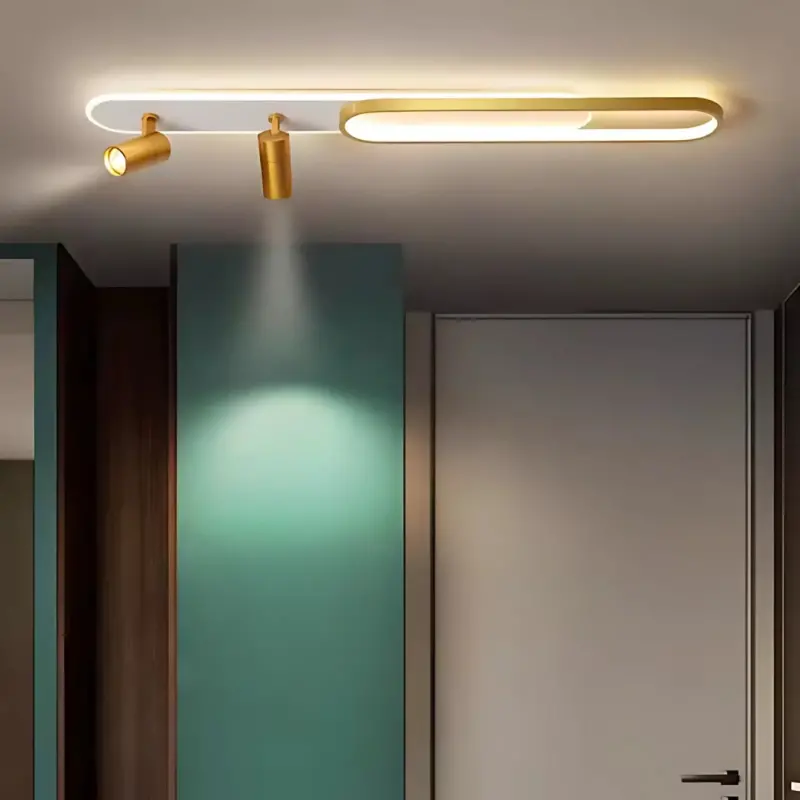 Previzualizare 4: Lustra LED cu Proiector Reglabil FISSO Camilla, 66W, lumina Rece/Calda/Neutra, Auriu Lucios