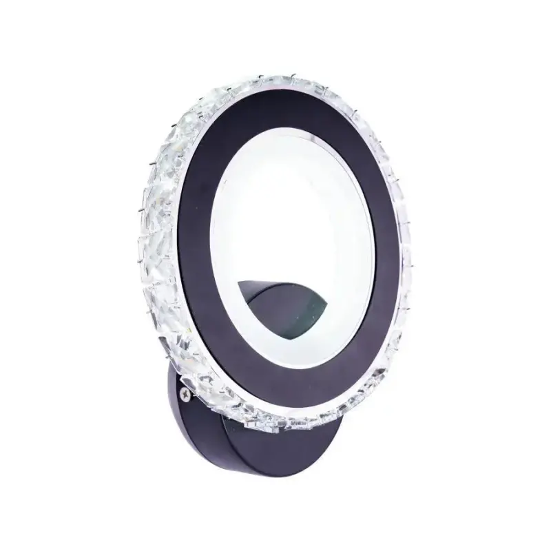 Previzualizare 3: Aplica LED NOVA Rotonda, 16W, Negru & Inox, lumina Calda/Rece/Neutra