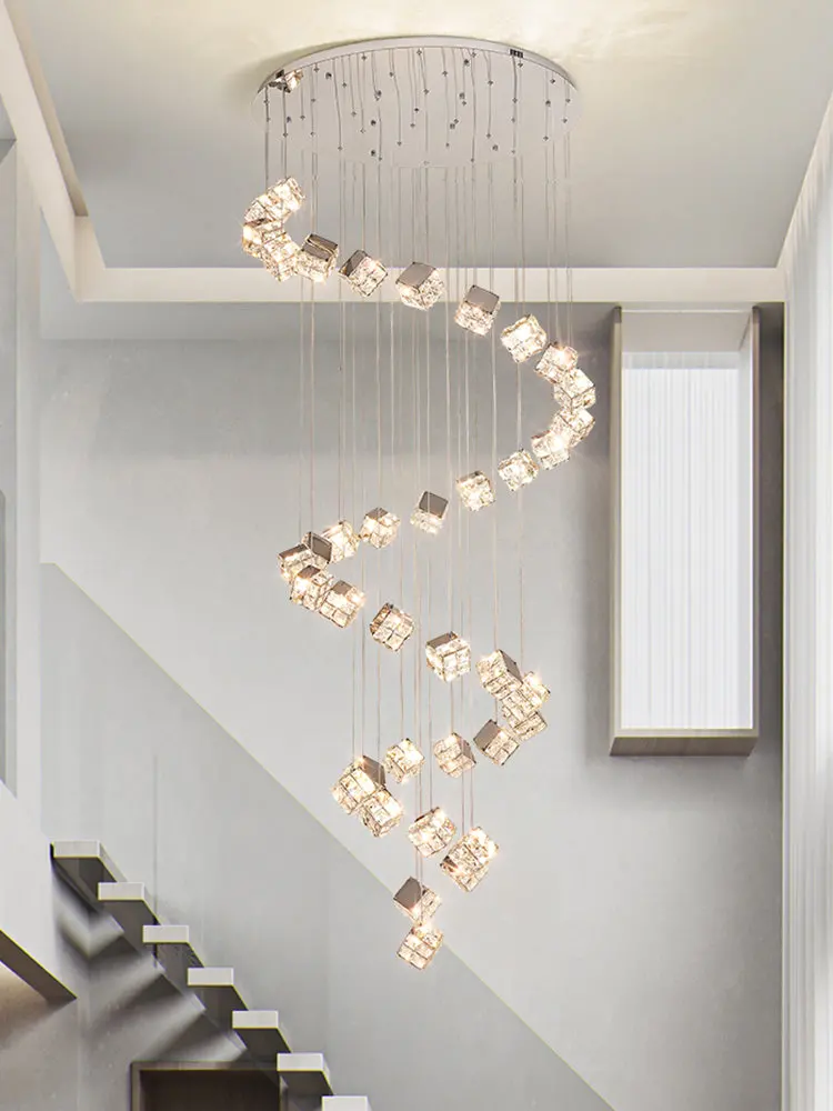 Candelabru Modern LED CM526/18, 51W, Diametru 58.5cm, Inaltime Reglabila, Crom