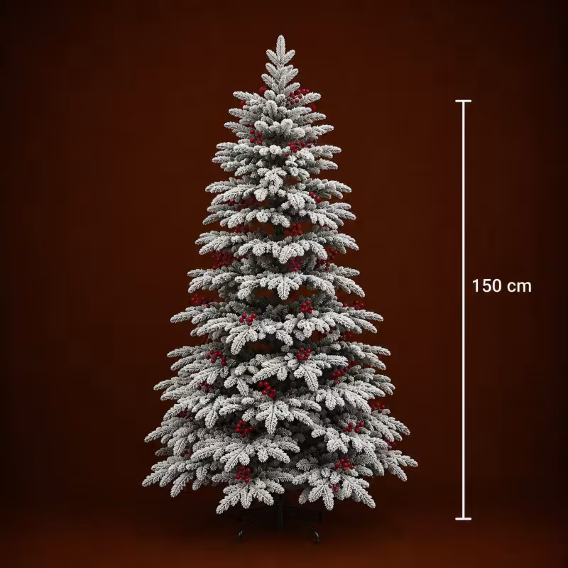 Previzualizare 4: Brad Artificial CRAN, 150 cm, 320 varfuri, Verde si Alb