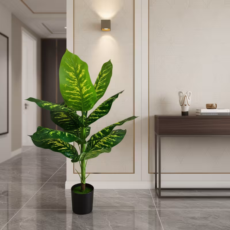 Previzualizare 2: Planta Artificiala Tip Dieffenbachia, 100 cm, Verde