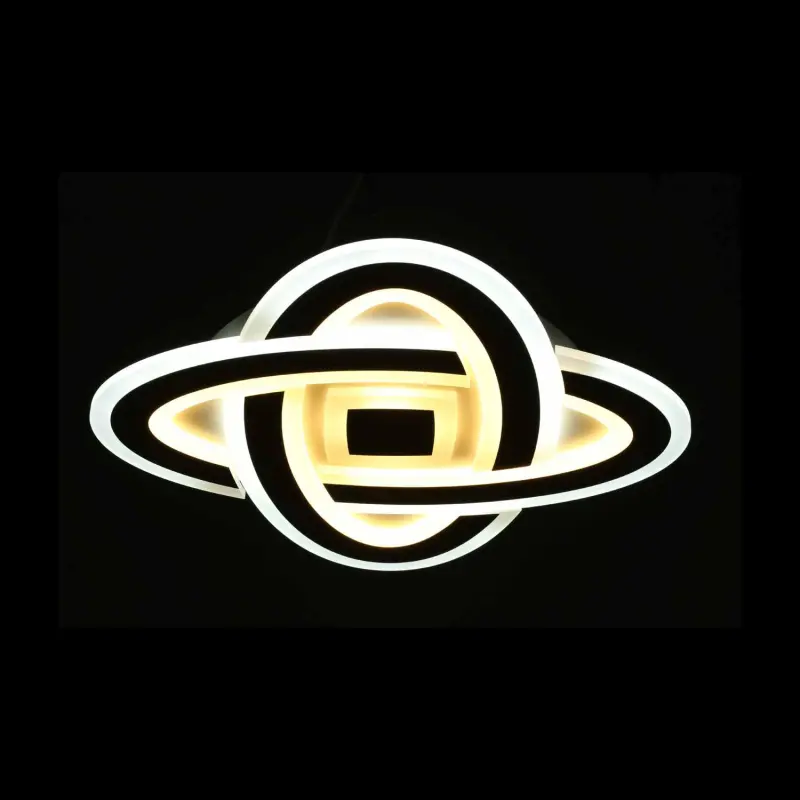 Previzualizare 2: Lustra LED CRINELLA 44W, Diametru 23cm, lumina Rece/Calda/Neutra 3000K/4000K/6000K, Negru, Metal si Acril