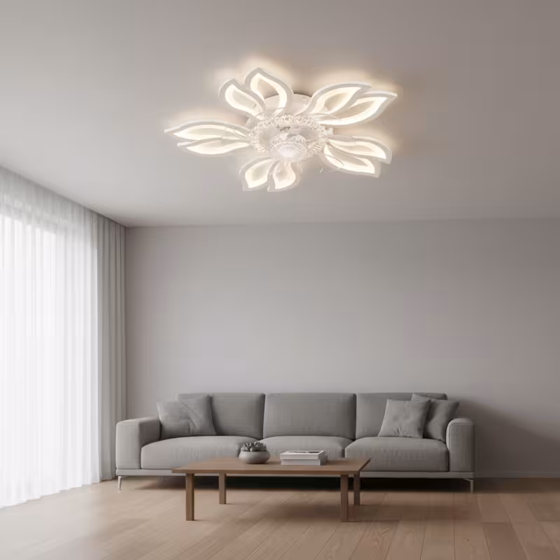 Previzualizare 4: Lustra LED Ventilator ANEMO cu Telecomanda, 30W, D61cm, Lumina Rece/Neutra/Calda, Metal si Plastic, Alb
