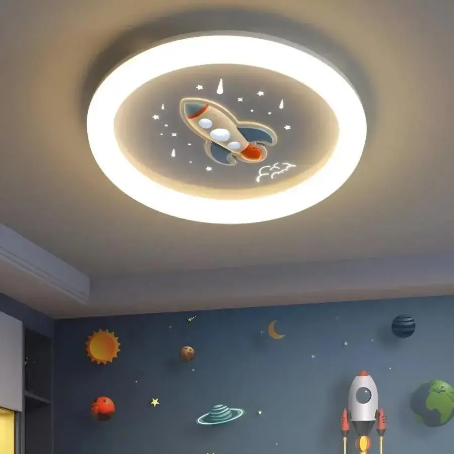 Lustra LED ROCKET 49W, Diametru 49cm, lumina Rece/Calda/Neutra, Alb Albastru