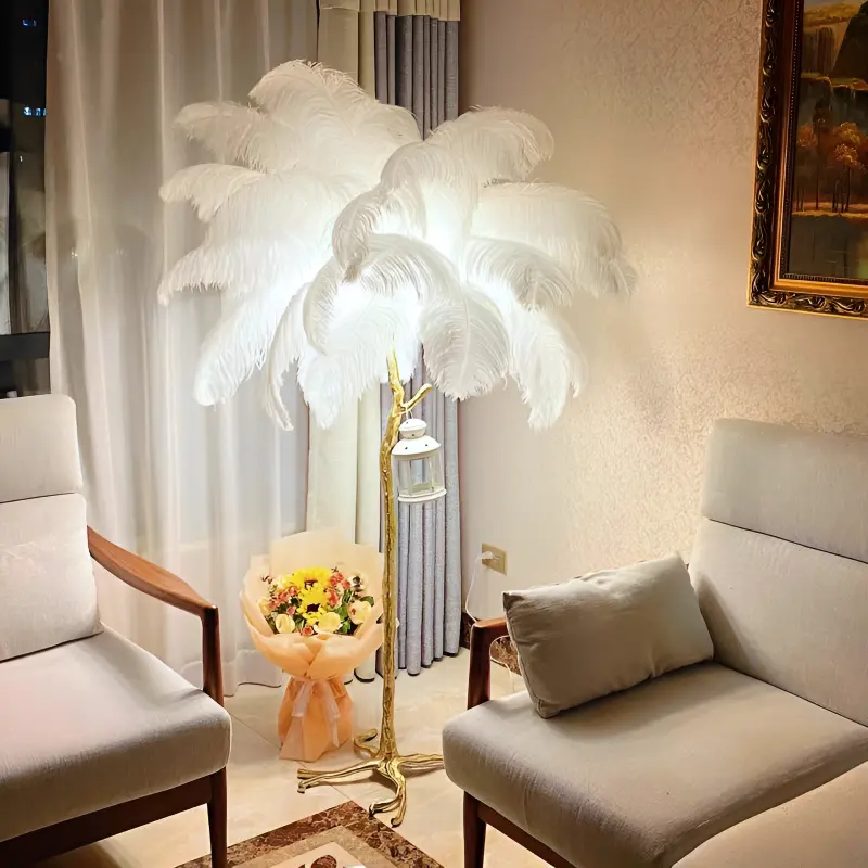 Lampadar Pene Politidis 1 X E14 120cm Alb Auriu