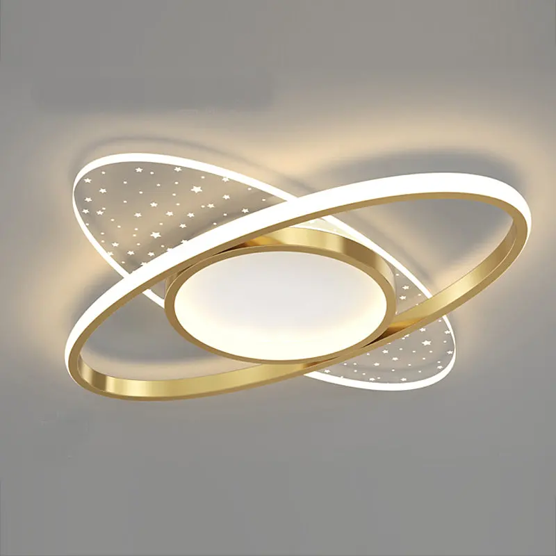 Previzualizare 2: Lustra LED cu telecomanda VARIO 111W, Oval , lumina Rece/Calda/Neutra, Dimabila, Auriu