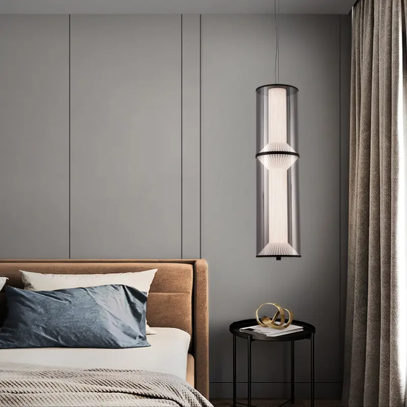 Previzualizare 3: Lustra LED Suspendata cu Telecomanda 48W, Orin, 2 elemente, Inaltime Reglabila, Lumina Calda/Rece/Neutra, Negru, Metal