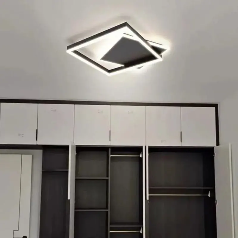 Lustra LED cu telecomanda SCIOSO 104W, lumina Rece/Calda/Neutra, Dimabila, Negru