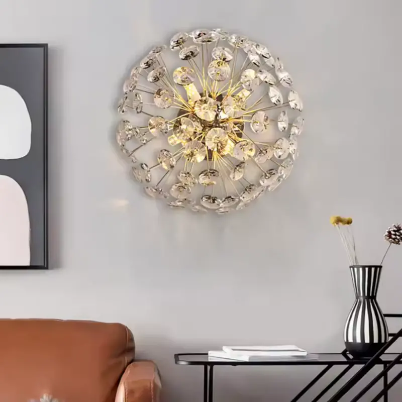 Previzualizare 4: Candelabru Cristal MINUE, 4x G9, Diametru 35cm, Auriu Lucios