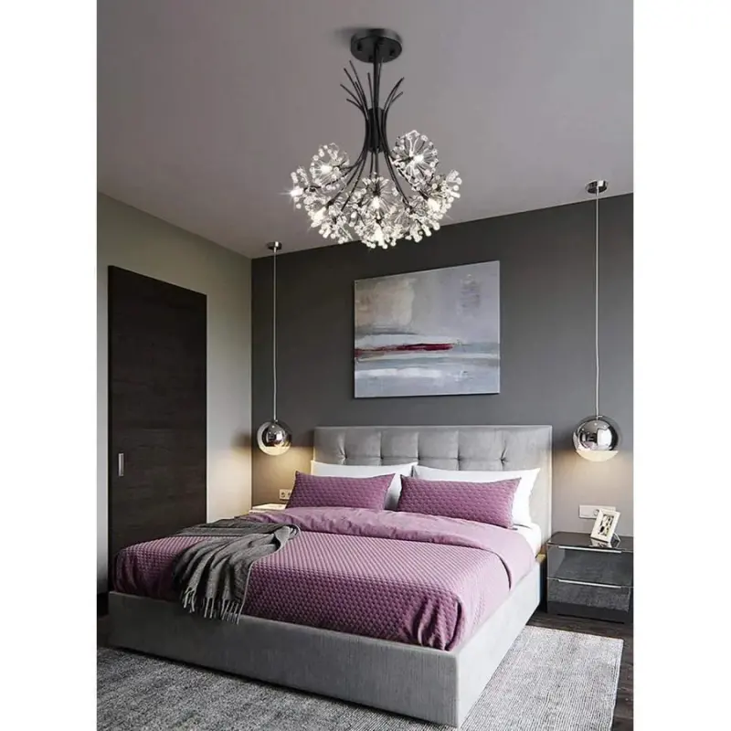 Previzualizare 4: Candelabru Cristal PETERHOF Petito, 13xG4, Diametru 52 cm, Negru